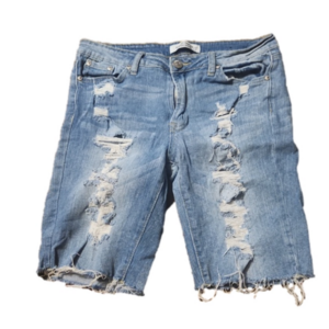 ♡Almost Famous stretch distressed jean shorts sz. 5